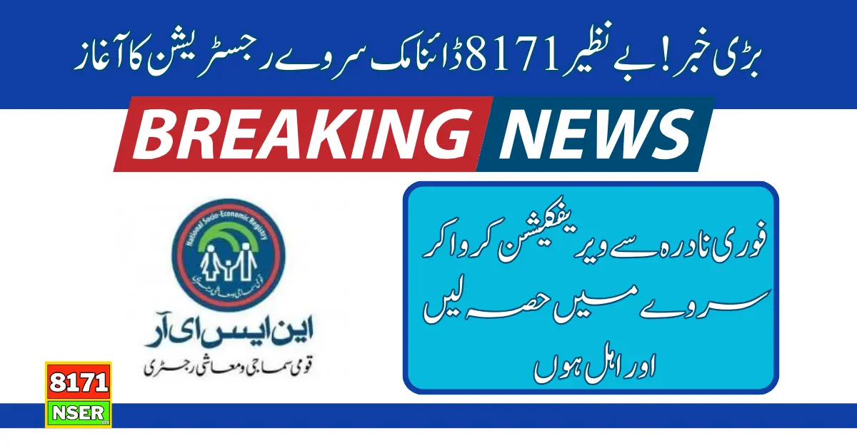 News Alert! 8171 Dynamic Survey NADRA Check Online 2024