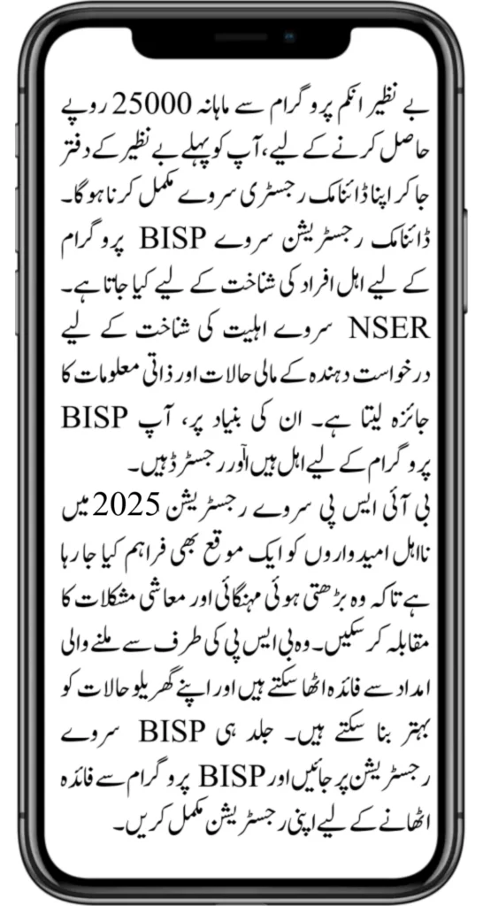 BISP NSER Survey Registrations