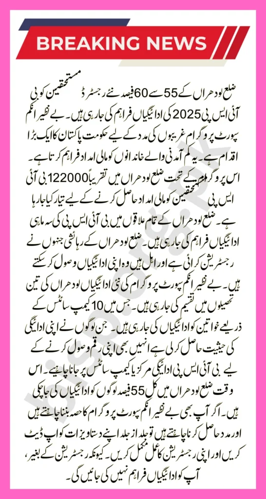 BISP 2025 Payments